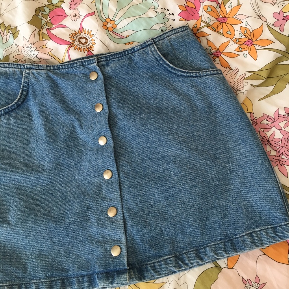 Topshop Moto Denim Mini skirt